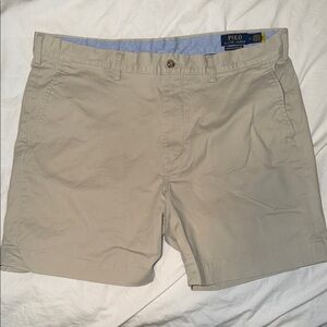 Polo by Ralph Lauren Men's Beige Flat Front Shorts size 38